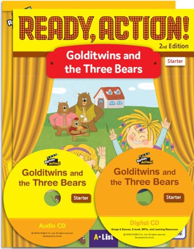 Ready, Action! Starter :Golditwins and the Three Bears Pack [Drama Book (with Audio CD+Digital CD)+Workbook]